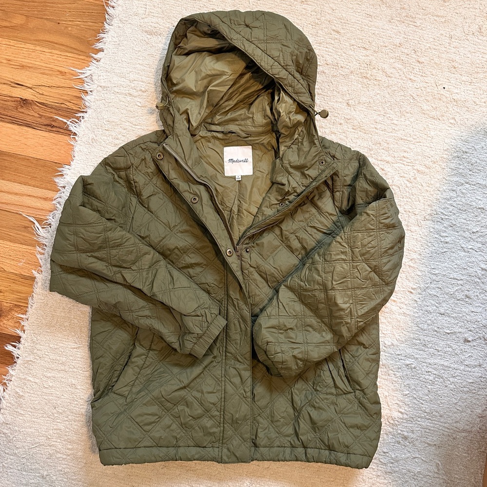 Madewell Sage Green Quilted Jacket